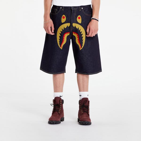 Šortky A BATHING APE Shark Denim Shorts Indigo XL