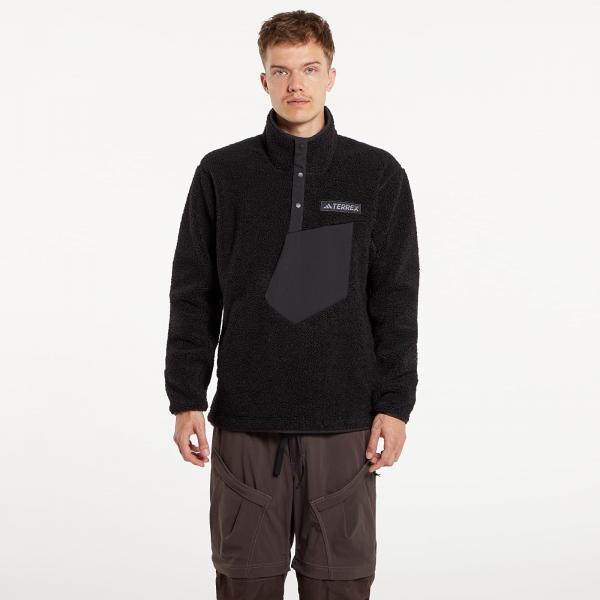 Mikina adidas Terrex Xploric High Pile Fleece Pulover Black XXL