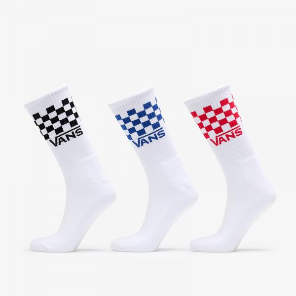 Ponožky Vans Classic Check Crew 3-Pack White 42.5-47