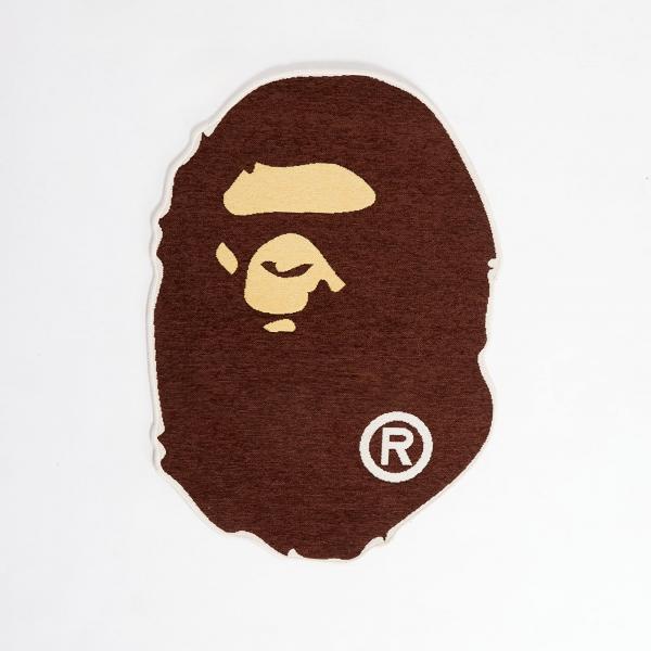 A BATHING APE Ape Head Rug Brown Universal