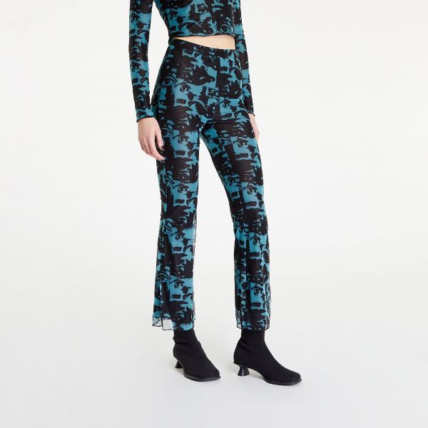 Kalhoty Wasted Paris Wm Pant Flare Threat Black/ Turquoise S