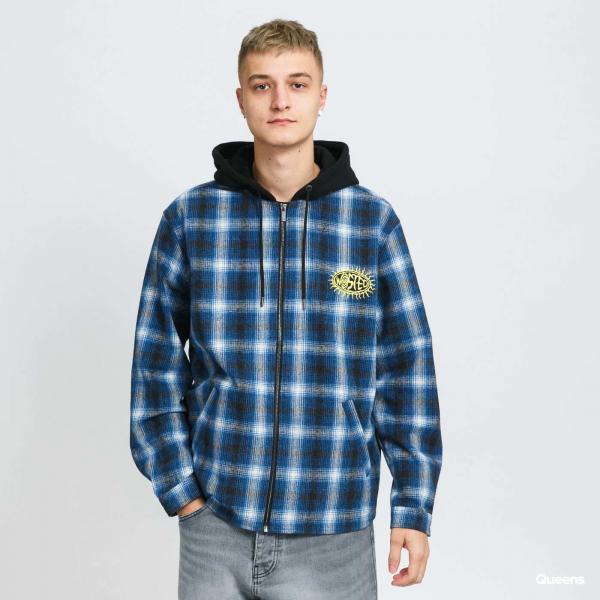 Mikina Wasted Paris Hoodie Shirt Shadow Plaid Love Black/ Blue/ White M