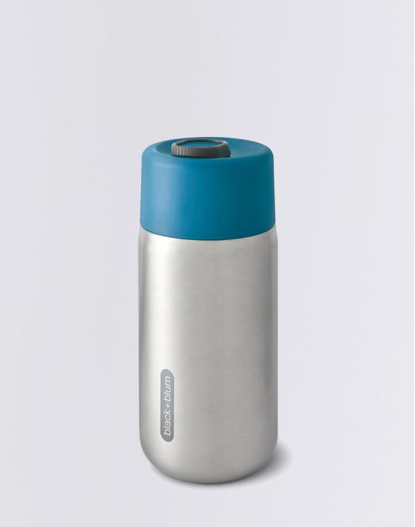Black+Blum Steel Insulated Travel Cup Silver/Ocean