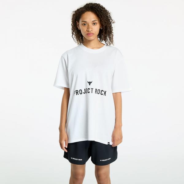Tričko Under Armour Project Rock Campus Q3 T-Shirt White/ Black M