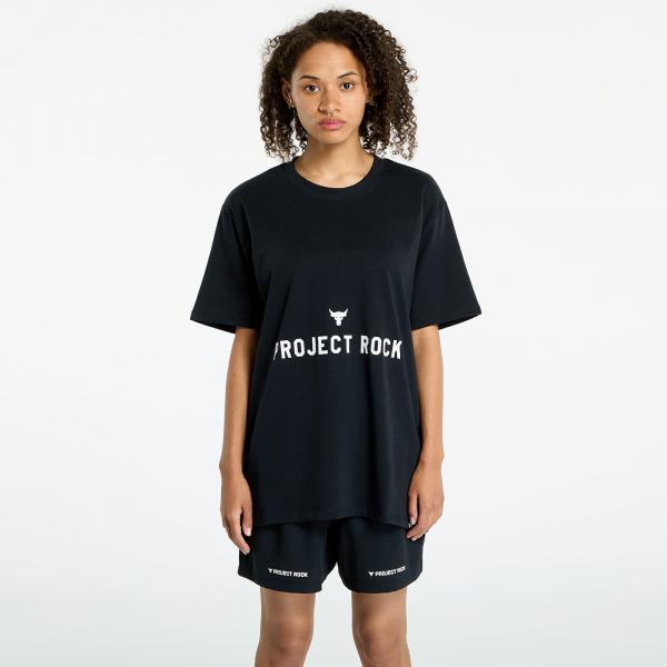 Tričko Under Armour Project Rock Campus Q3 T-Shirt Black/ White M