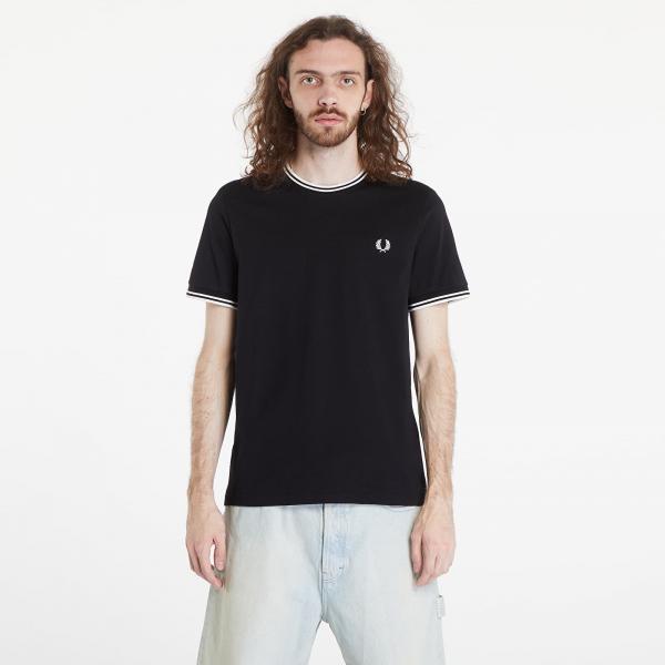 Tričko FRED PERRY Twin Tipped T-Shirt Black L