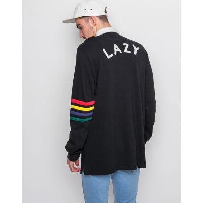 Triko Lazy Oaf Arm Stripe Rugby Jersey Black