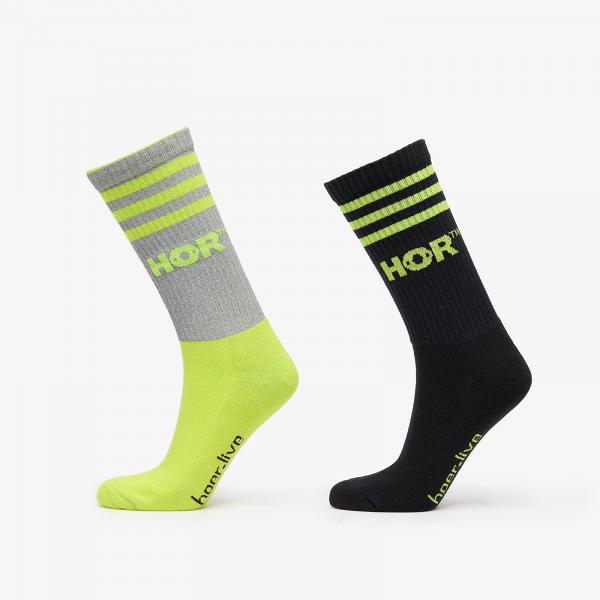 adidas Hoer Socks 2-Pack Black/ Semi Solar Yellow M