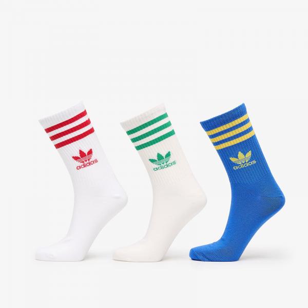 adidas Mid Cut Crew Sock 3-Pack Blue/ Core White/ White M