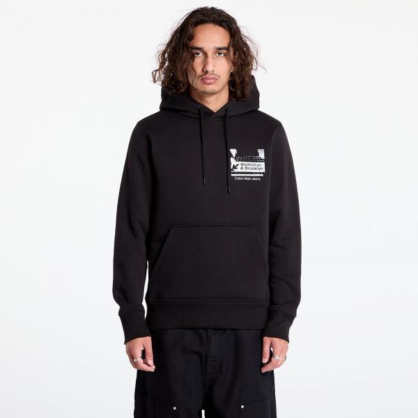 Mikina Calvin Klein Jeans Subway Sign Hoodie Black L