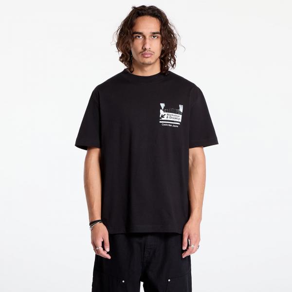 Tričko Calvin Klein Jeans Subway Sign Tee Black L