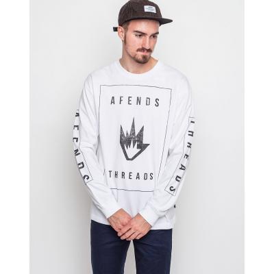 Logo tee Afends Long Threads White