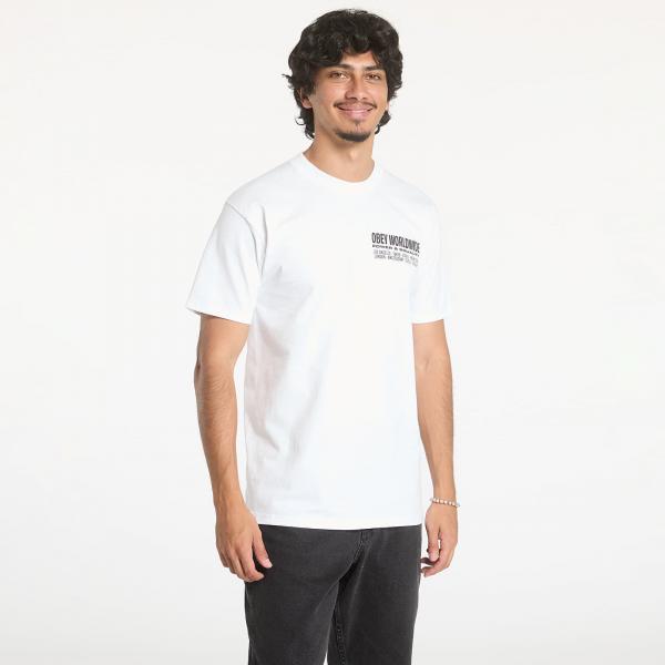 Tričko OBEY Worldwide Power & Equalit White M