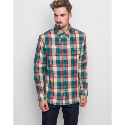 Košile Afends Wooden Tan & Green Check