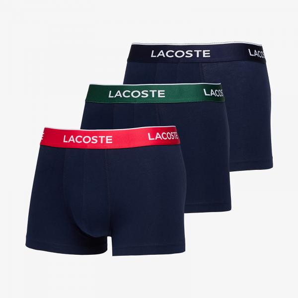 Boxerky LACOSTE 3-Pack Casual Cotton Stretch Boxers Navy S