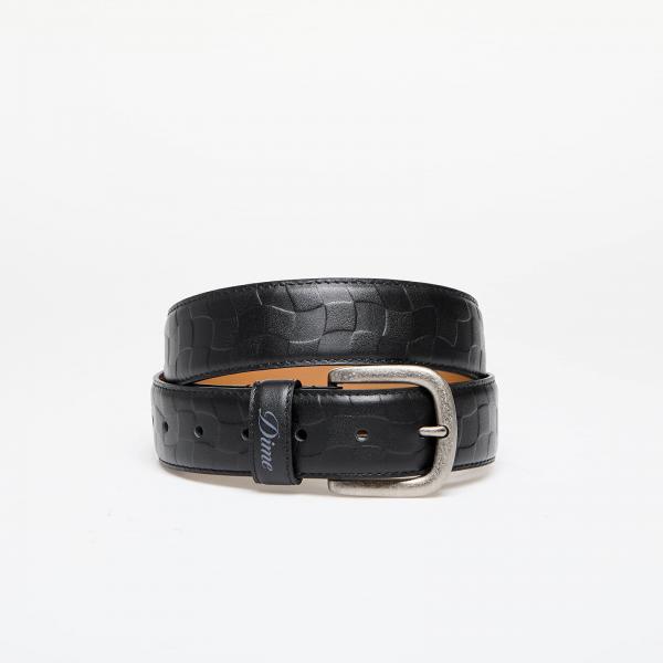 Pásek Dime Checkered Leather Belt Black L/XL
