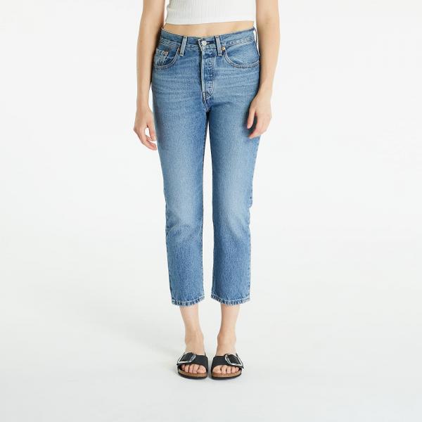 Kalhoty Levi's® 501® Crop Jeans Medium Indigo Worn In - Blue W27/L26