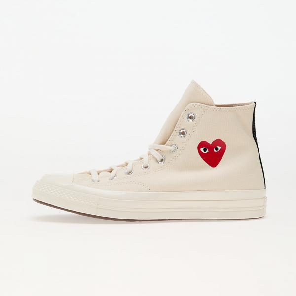 Tenisky Converse x Comme des Garçons PLAY Chuck 70 Hi Milk/ Red/ Black EUR 41.5