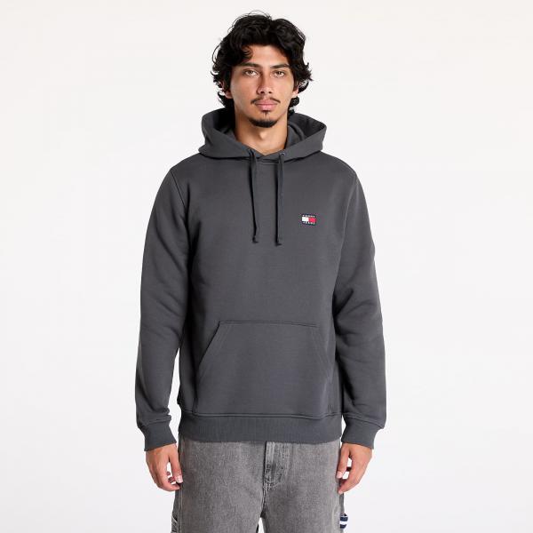 Mikina Tommy Jeans Regular Badge Hoodie New Charcoal XL