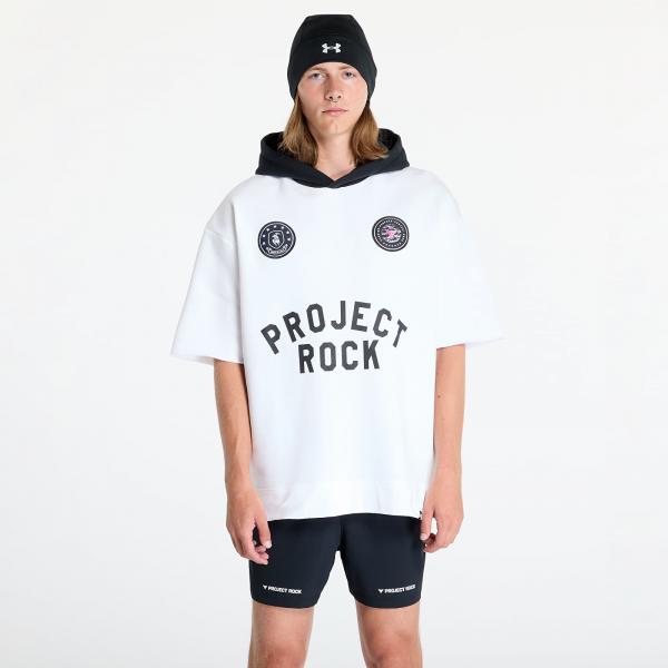 Mikina Under Armour Project Rock Icon Fleece SS Hoody BOH White/ Black M