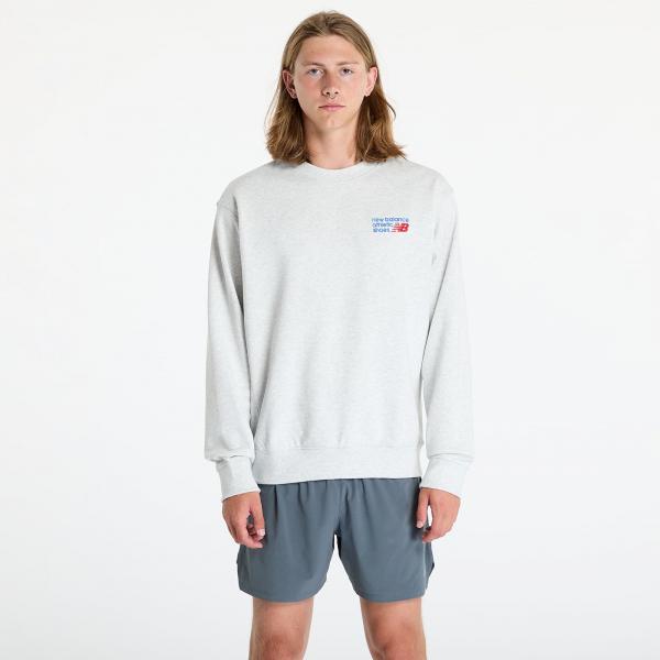 Mikina New Balance Athletics Premium Logo Crew Ash Heather Ahh XXL