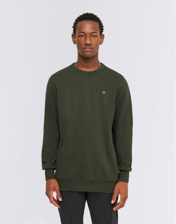 Knowledge Cotton Erik Basic Badge Sweat 1090 Forrest Night S