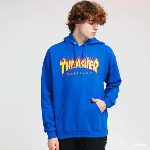Mikina Thrasher Flame Logo Hoody Blue L