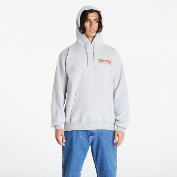 Mikina Thrasher Outlined Chest Logo Hood Gray M
