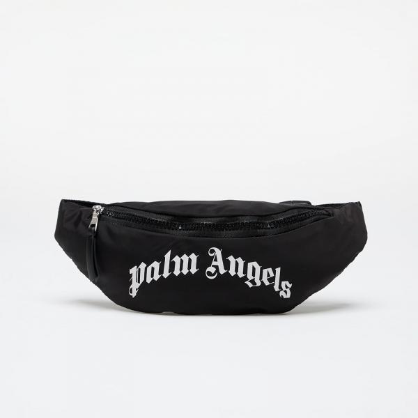 Ledvinka Palm Angels Kids Curved Logo Fanny Pack Black/ White Universal