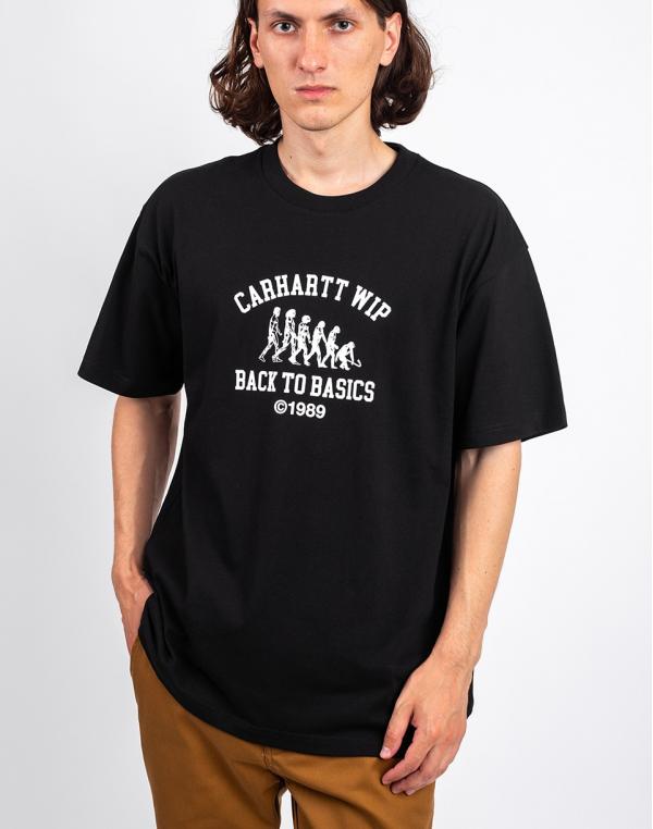 Tričko Carhartt WIP S/S Basics T-Shirt Black / White