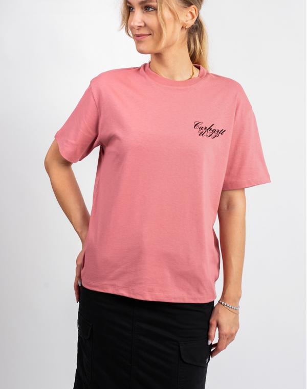 Tričko Carhartt WIP W' S/S Exchange T-Shirt Dusty Rose/Black