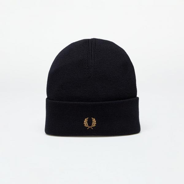 Čepice FRED PERRY Classic Beanie Navy/ Dark Caramel Universal