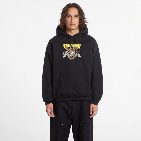 Mikina Thrasher Hood Eaglegram Black XL