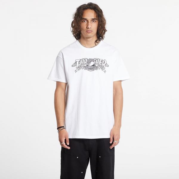 Tričko Thrasher T-Shirt Mag Banner For. White M