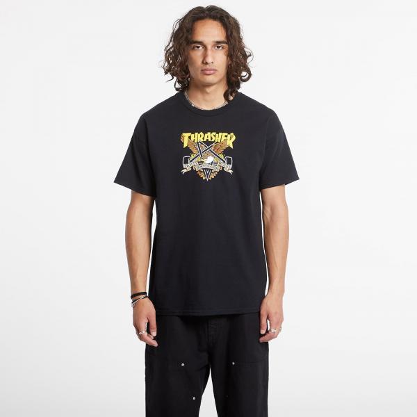 Tričko Thrasher T-Shirt Eaglegram Black L
