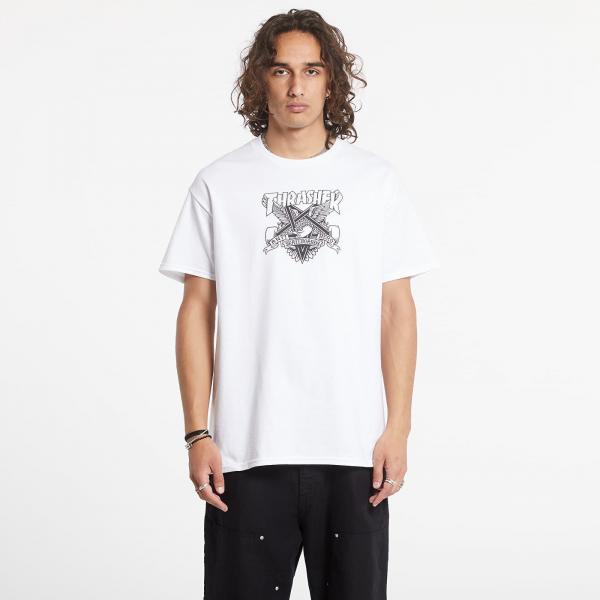 Tričko Thrasher T-Shirt Eaglegram White L