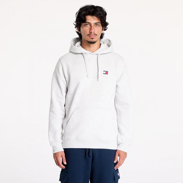 Mikina Tommy Jeans Regular Badge Hoodie Silver Grey XL