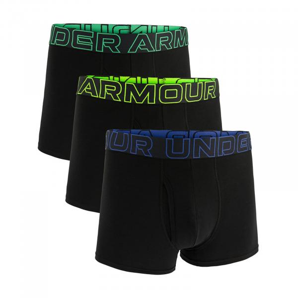 Boxerky Under Armour M Perf Cotton 3in 3-Pack Black M