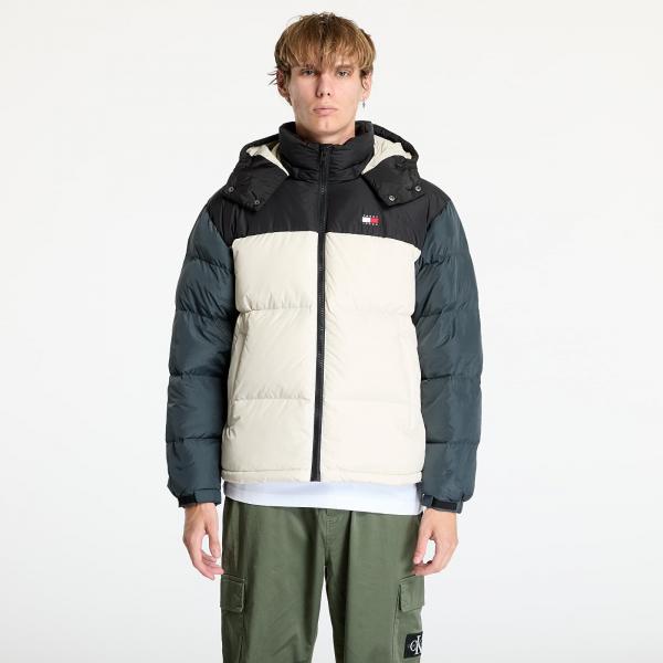 Bunda Tommy Jeans Alaska Colorblock Puffer Jacket Beige L