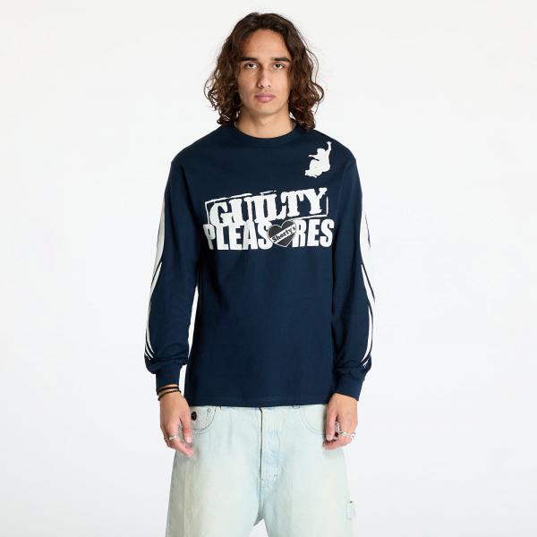 Tričko PLEASURES Guilty Long Sleeve Tee Navy L