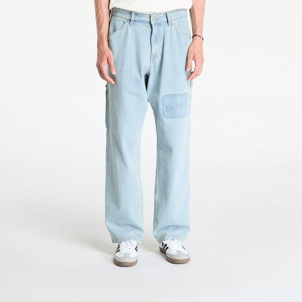 Džíny PLEASURES Box Logo Carpenter Jeans Light Indigo 30