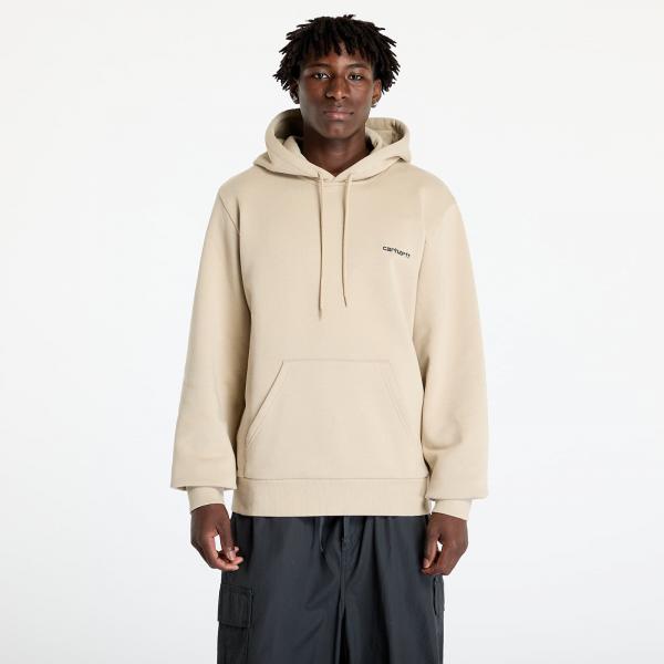Mikina Carhartt WIP Hooded Script Embroidery Sweat Wall/ Black S
