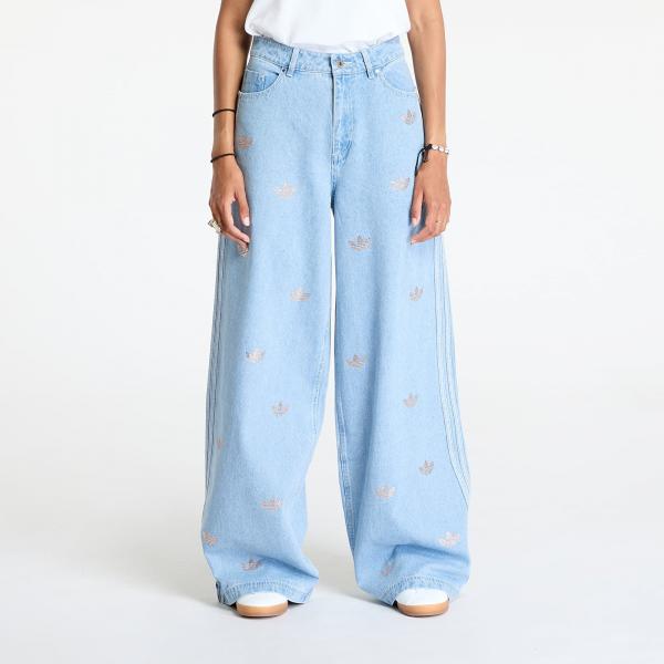 Kalhoty adidas Denim Pant Rhinestone Clear Blue M
