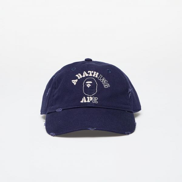 Kšiltovka A BATHING APE Worn Out College Cap Navy Universal