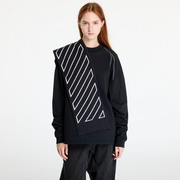 Šála Off-White Kids Bookish Diag Scarf Black/ Off White Universal