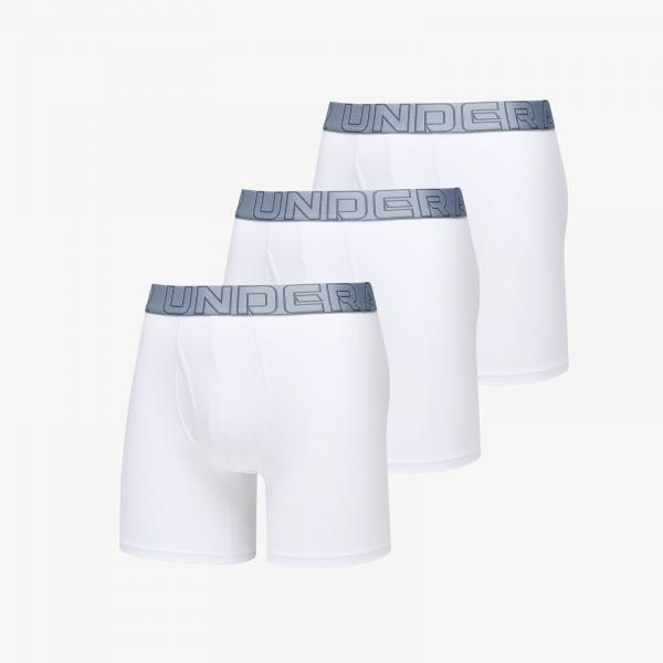 Boxerky Under Armour Performance Cotton 6in 3-Pack White XS
