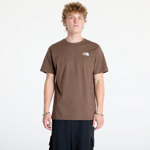 Tričko The North Face M S/S Box Nse Tee Smokey Brown/Tnf Black S
