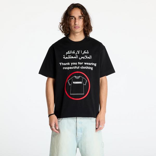 Tričko PLEASURES Respect Heavyweight T-Shirt Black XL
