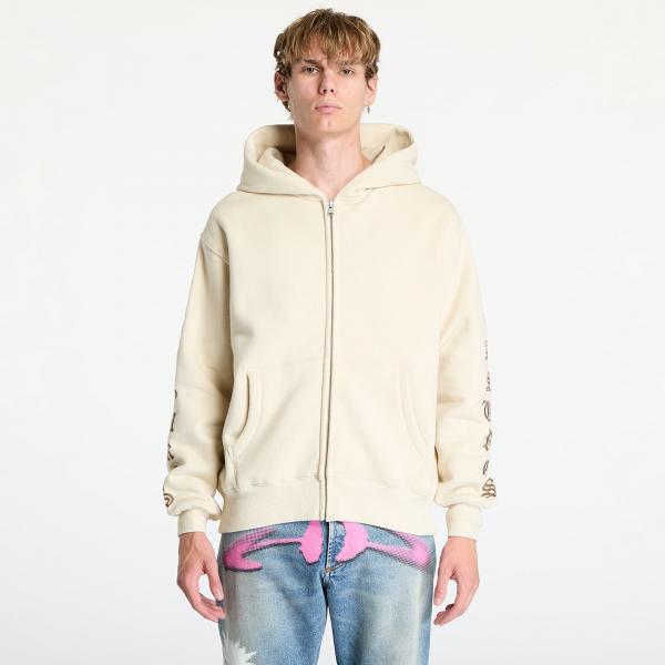 Mikina PLEASURES Oe Zip Up Hoodie Natural L