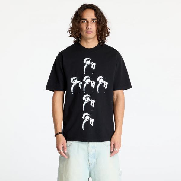 Tričko PLEASURES Cross T-Shirt Black XL